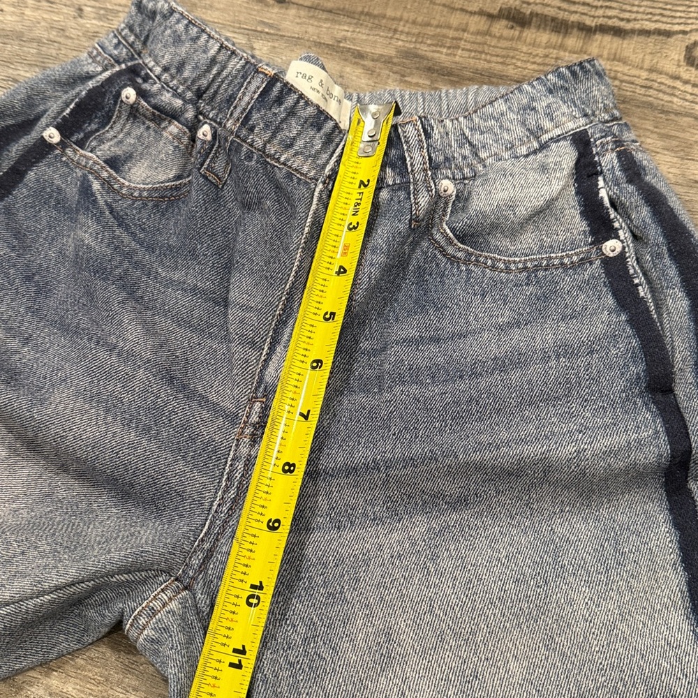 Rag & Bone Miramar Wide Leg Track Jeans Striped Sz XS - Picture 10 of 16